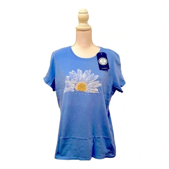 LIFE IS GOOD WOMEN’S Size Medium CRUSHER TEE Cornflower Blue NWT - Picture 3 of 13